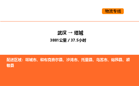 武汉到塔城物流公司|武汉到塔城物流专线|