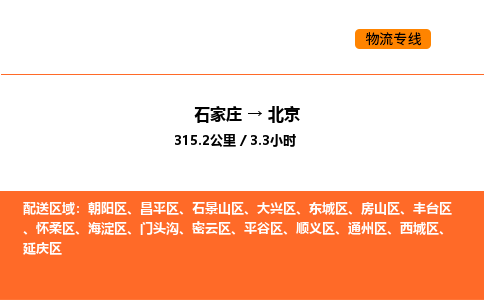 石家庄到朝阳区物流公司|石家庄到朝阳区物流专线|