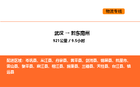 武汉到黔东南州物流公司|武汉到黔东南州物流专线|