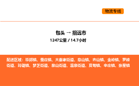 包头到招远市物流公司/专线 实时反馈/全+境+达+到